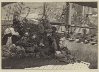 Aan boord van de Dundee-stoomboot